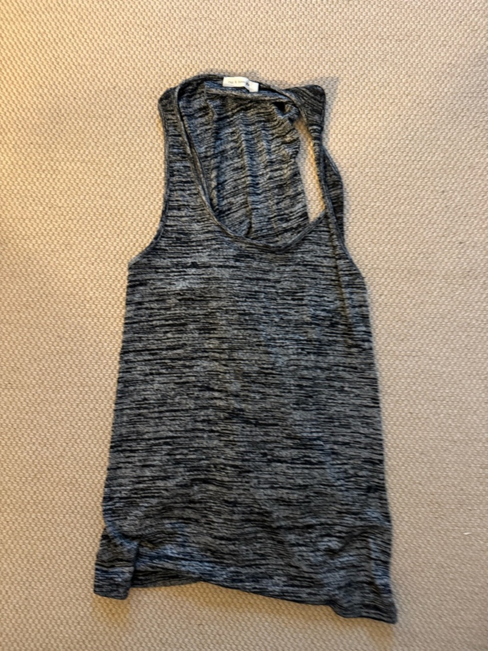 Rag & Bone Women’s Heathered Gray Racerback Tank Top - large
